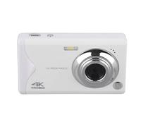 Telecamera Digitale LCD 4K 48MP 16x Zoom Fotocamera HD Portatile con Luce di Riempimento della Porta di Tipo C per Adolescenti per Bambini Principianti (Bianco)
