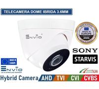 TELECAMERA DOME IBRIDA 4in1 AHD TVI CVI CVBS 2 MP1920X1080 3.6MM 3 IR LED ARRAY