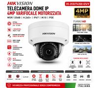TELECAMERA DOME IP 4MP VARIFOCALE MOTORIZZATA WDR 120DB H.265+ DA ESTERNO IP66