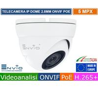 TELECAMERA DOME IP 5 MPX ONVIF POE VIDEOANALISI 2.8MM ONVIF IP65 P2P CLOUD XMEYE