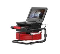 Telecamera Drenaggio Telecamera For Ispezione Di Tubi E Scarichi Fognari IPS Da 10" Endoscopio Contatore Contametri Tastiera DVR AHD 1080P Video+Registrazione Audio Ingrandimento Immagine 5X(50M)