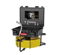 Telecamera Drenaggio Videocamera For Ispezione Di Tubi Fognari Ultra HD Da 7" Con Contatore Distanza 1080p, Endoscopio Industriale For Condotte Scarico 23 Mm(20m,23MM With WIFI)