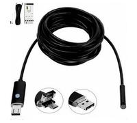 TELECAMERA ENDOSCOPICA 2 METRI TUBO FLESSIBILE USB 6 LED IMPERMEABILE ISPEZIONE