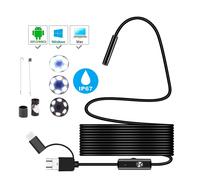 Telecamera Endoscopica 3.5M Android 3in1 Cavo Sonda Flessibile 6 LED USB Type C