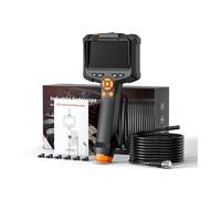 Telecamera endoscopica 4,3 "/2,4" singola doppia lente HD 1080P for ispezione auto IP67 Boroscopio industriale impermeabile con 8 LED(5m,Black)