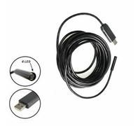 TELECAMERA ENDOSCOPICA 4 LED LUCE CAVO SONDA FLESSIBILE USB 10 METRI ISPEZIONE