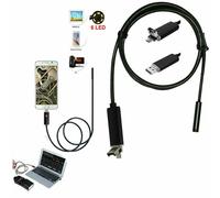 TELECAMERA ENDOSCOPICA 6 LED TUBO FLESSIBILE USB 10 M IMPERMEABILE ISPEZIONE
