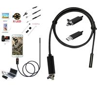 TELECAMERA ENDOSCOPICA 6 LED TUBO FLESSIBILE USB 10 MT IMPERMEABILE ISPEZIONE