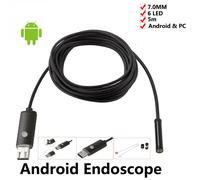 TELECAMERA ENDOSCOPICA 6 LED TUBO FLESSIBILE USB 3 MT IMPERMEABILE ISPEZIONE