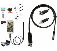 TELECAMERA ENDOSCOPICA 6 LED TUBO FLESSIBILE USB 5 MT IMPERMEABILE ISPEZIONE