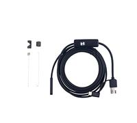 Telecamera endoscopica, 7mm. Endoscopio 3 in 1 USB/Micro. Fotocamera di ispezione del BoresCope tipo C impermeabile for lo smartphone(2m,7mm Black)
