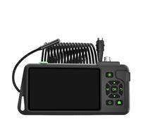 Telecamera endoscopica con boroscopio, schermo IPS da 4,5", lente singola doppia tripla da 2,0 MP, mini telecamera endoscopica a serpente, endoscopio industriale, LED impermeabili(1M,8MM Single Rigid)