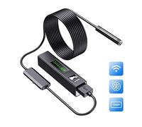 Telecamera endoscopica, F150 WiFi Endoscope Camera Inspecton Borescope 8mm. Mini Endoscopio wireless obiettivo impermeabile USB Smartphone for cavi rigidi serpenti(10m,Rigid Cable Set)