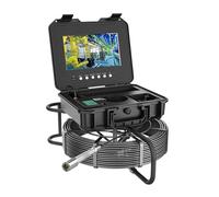Telecamera Endoscopica For Fognatura DVR IPS Da 10" Con Trasmettitore 512HZ For Ispezione AHD 1080P Cavo 7 MM Impermeabile Resistente All'Usura(15m)