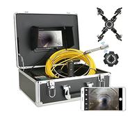 Telecamera Endoscopica, Fotocamera fognaria 2 0m/30m/40m/50m 51 Camera di ispezione del tubo del tubatura da 2Hz Transmit Camera da ispezione del drenaggio fognario da 7 pollici con wifi wireless DVR
