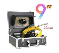 Telecamera Endoscopica, Fotocamera fognaria con locatore, 9 pollici 2 2 mm Monitora 20/30/40/50M Videocamera dell'ispezione del tubo, IP68 HD 1000TVL Schema di endoscopio industriale for drenaggio de