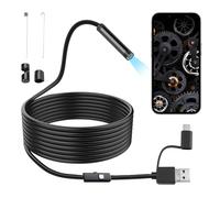 Telecamera endoscopica HD con 6 LED regolabili, 1080P endoscopio industriale impermeabile IP67 3 in 1 USB tipo-C/Micro-USB, telecamera di ispezione per Android, PC, Automobile, Canalizzazione