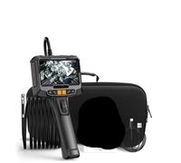 Telecamera endoscopica industriale con sterzo a 360°, schermo IPS da 8 mm e 5", lente singola doppia, periscopio di ispezione 1080P for tubi del motore dell'auto(1m,8.5mm dual lens)