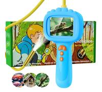 Telecamera endoscopica per bambini, Ashfly 1080P, giocattolo STEM per attività all'aperto, giardino, campeggio, natura, regalo di compleanno per 4 5 6 7 8 9 10 anni ragazzi e ragazze (blu)