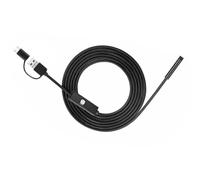 Telecamera endoscopica per uso professionale, cavo semirigido con tecnologia a doppia lente, luci LED bianche regolabili e design impermeabile IP67,