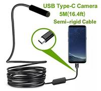 SONDA 5 MT TELECAMERA ENDOSCOPICA MICRO USB TYPE C 6LED cellulari android PC