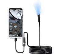 Telecamera Endoscopica USB-C 7mm IP67 6 LED per Ispezione Android PC