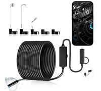 Telecamera endoscopio con luce endoscopia, telefono cellulare 1080P HD con luce impermeabile Ip67 endoscopio con cavo da 3,5 m, senza Wi-Fi, telecamera di ispezione con 8 LED luce per Android e iOS,