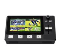 Telecamera esterna, 2 Pz L2 PLUS Mini Mixer Video Switcher 5 LCD Multi Camera Touch Screen Tasto Di Controllo PTZ Per Lo Streaming Live Con Ampia Compatibilità,Sicurezza domestica
