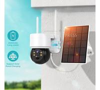 Telecamera 360° Esterno PTZ Wi-Fi Esterno Senza Fili Batteria Solare Pannel Q6