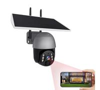 Telecamera esterna senza fili ad energia solare, telecamera solare esterna WiFi senza fili - 1080p Cam di sicurezza WiFi - 3 Milioni di Pixel Notturni monitor audio a 2 vie per il luogo di lavoro