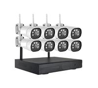 Telecamera esterna, Sistemi Di Telecamere CCTV, Kit Sicurezza Esterna NVR Wireless 8CH 5MP 3MP IP Face Detection Mini Videosorveglianza,Sicurezza domestica(2T,8ch 3mp)