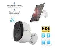 Telecamera Esterno 2K 3MP Wi-Fi a Batteria Senza Fili Visione Notturna IR