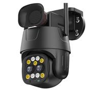 Telecamera Esterno Telecamera IP 4G Sim Card 4K 8MP Dual Lens Zoom 8X Telecamera Sicurezza esterna PTZ Cam 4MP Monitoraggio automatico Video sorveglianza(8MP 4G NO TF Card)