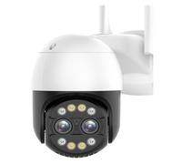 Telecamera Esterno Telecamera IP 4K 8MP 2.8 + 12mm Dual Lens Zoom 8X Telecamera PTZ Telecamera CCTV di sicurezza esterna 2K Monitoraggio automatico Sorveglianza P2P(4MP 32G Card)