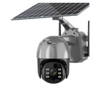 Telecamera Esterno Telecamera Solare HD 4MP Esterna 4G PTZ Cloud Storage PIR Motion Detection Batteria CCTV Telecamera Di Sorveglianza Notturna For Visione Notturna(4G Cam 128G Card)