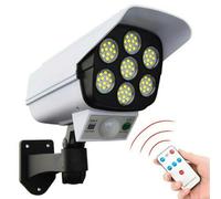 TELECAMERA FINTA PANNELLO SOLARE CON SENSORE MOVIMENTO 77 LED FARETTO LUCE fredd