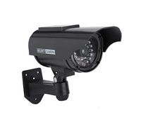 Telecamera fittizia per interni/esterni, telecamera CCTV telecamera di sicurezza falsa con LED rosso lampeggiante(Black)