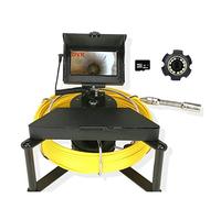 Telecamera fognaria, telecamera di ispezione dei tubi fognari con contatore del contatore 1 6 GB DVR Endoscopio industriale di scarico fognario impermeabile IP68 5600MHA Batteria 4.3 pollici per Fogna