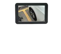 Telecamera for auto con doppia lente da 5 pollici, telecamera for visione frontale laterale, angolo ruotabile, monitor for angolo cieco con interruttore video(Left Side White)