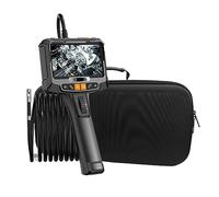 Telecamera For Endoscopia Industriale Con Sterzo A 360 Gradi Doppia Fotocamera Schermo HD Da 5 "Allarme Ad Alta Temperatura Endoscopio Periscopio Impermeabile(1.5m,8mm dual lens)