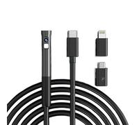 Telecamera For Endoscopio Con Obiettivo Singolo E Doppio Da 8 Mm Periscopio Impermeabile Smart Phone Ispezione Delle Fogne For Auto Immagini Più Chiare Ispezioni Accurate(3m,Dual Suit B)