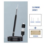 Telecamera for endoscopio for la pulizia dell'orecchio 3IN1 -C USB Otoscopio visivo 5,5 mm / 3,9 mm 0. 3MP 6LE. Cucchiaio for orecchio for orecchio ds per Fognature(Groen)