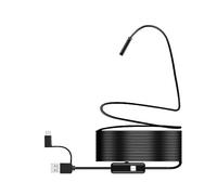 Telecamera For Endoscopio Industriale 7mm IP67 Periscopio Di Ispezione Impermeabile 6LED Regolabile For Auto USB Type-C Micro-USB(1m,7mm Hard Cable)