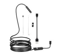 Telecamera For Endoscopio Micro USB For Ispezione Periscopio Impermeabile 6 LED Mini Telecamere Regolabili Tipo-c Porta Micro-USB For Telefono PC For Boroscopio Immagine Hd(5.5MM 1M)