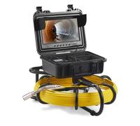 Telecamera for fognature, Telecamera for ispezione condutture con schermo da 9", 12 LED regolabili e scheda SD da 16 GB Alta definizione(WITH DVR,100M)