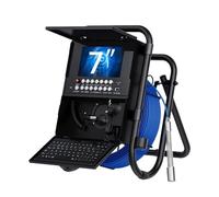 Telecamera For Ispezione Tubi IPS DVR Da 7" Con Localizzatore Autolivellante 512 Hz, Contametri 17/23 Mm, Endoscopica For Tubature Fognarie Impermeabile Resistente All'Usura(50m,23mm Meter Counter)