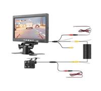 Telecamera for retromarcia for auto for parcheggio di veicoli Monitor da 7 pollici for impermeabile a LED 12V con schermo Installazione semplice(MJ-700A-4LED-6M)