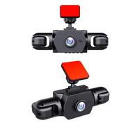 Telecamera Frontale e Posteriore con Scheda da 32GB, Vista a 360° a Tutto Tondo, sstema di Videoregistrazione Completo HD, Visione Notturna, Monitor di Parcheggio per Taxi, Flotte