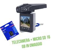 Telecamera HD MINI DVR per auto con infrarossi + Micro SD 16 Gb In Omaggio
