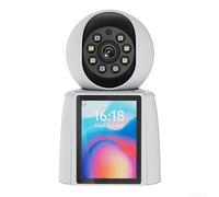 Telecamera intelligente, videocamera bidirezionale, con comunicazione bidirezionale, per il monitoraggio di bambini, anziani o animali domestici, 19 x 9,5 x 9,5 cm, bianco (32 G)